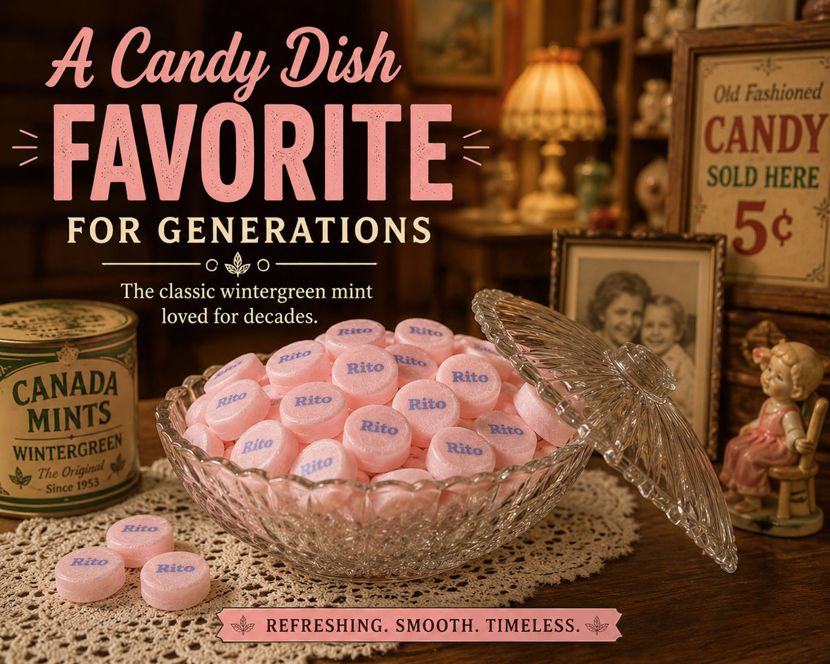 Rito Pink Wintergreen Mints – Canada Mints – 4 lbs