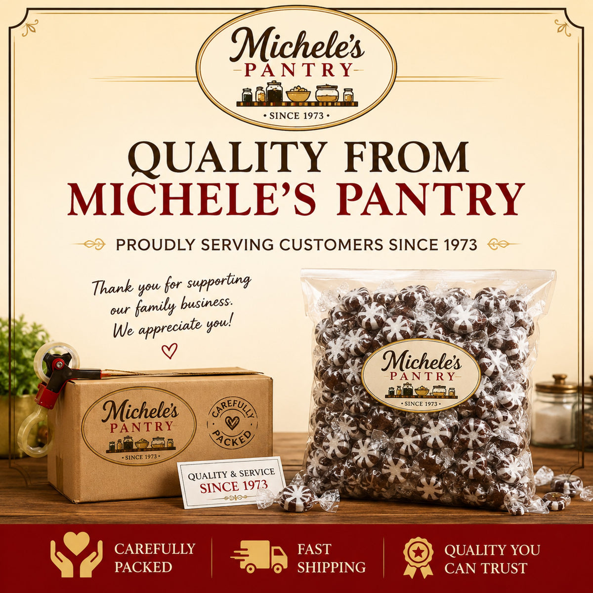 Michele's Pantry Wrapped Chocolate Starlight Mint Candies 2 lbs
