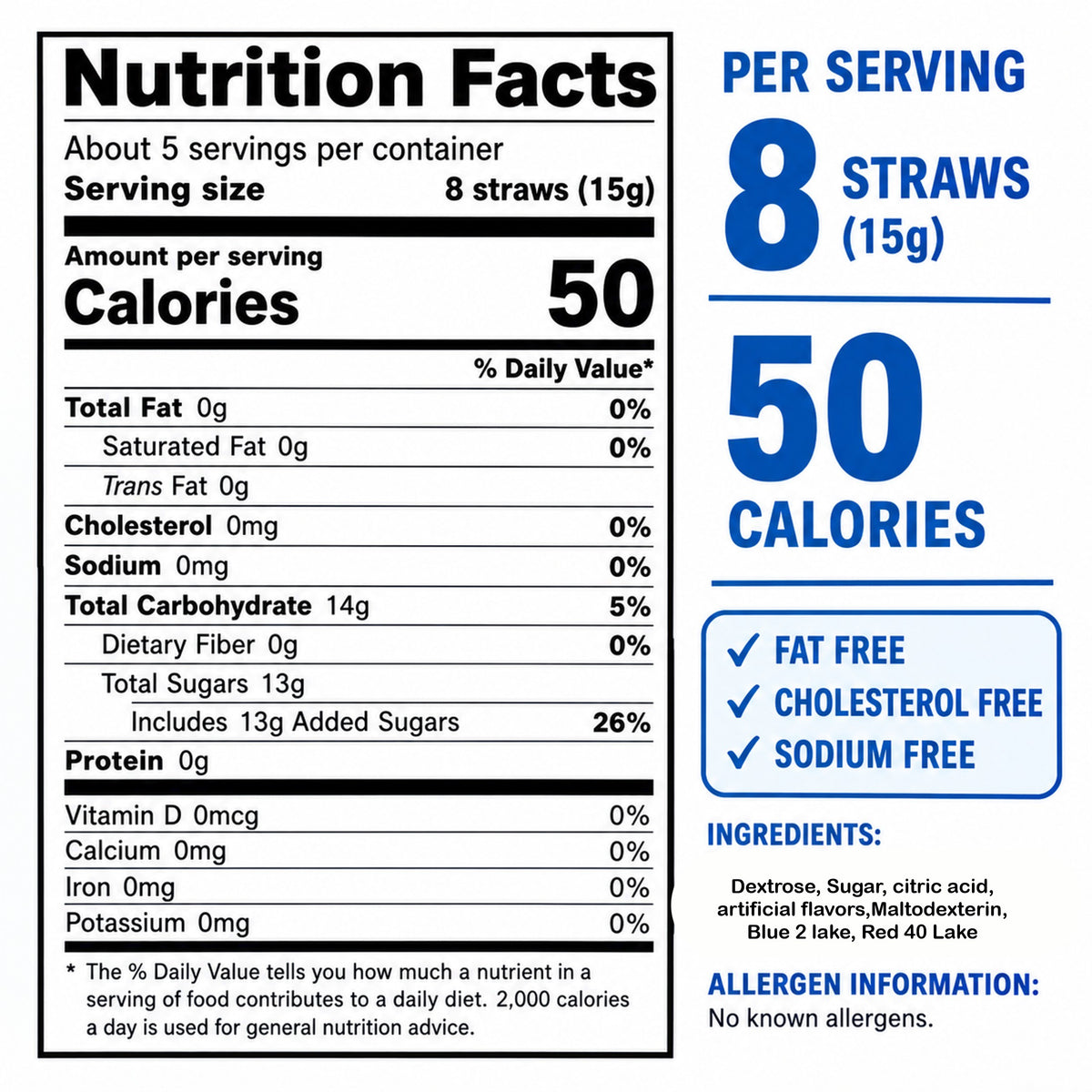 Silly Stix Purple Grape Powdered Candy Straws – 46 Count