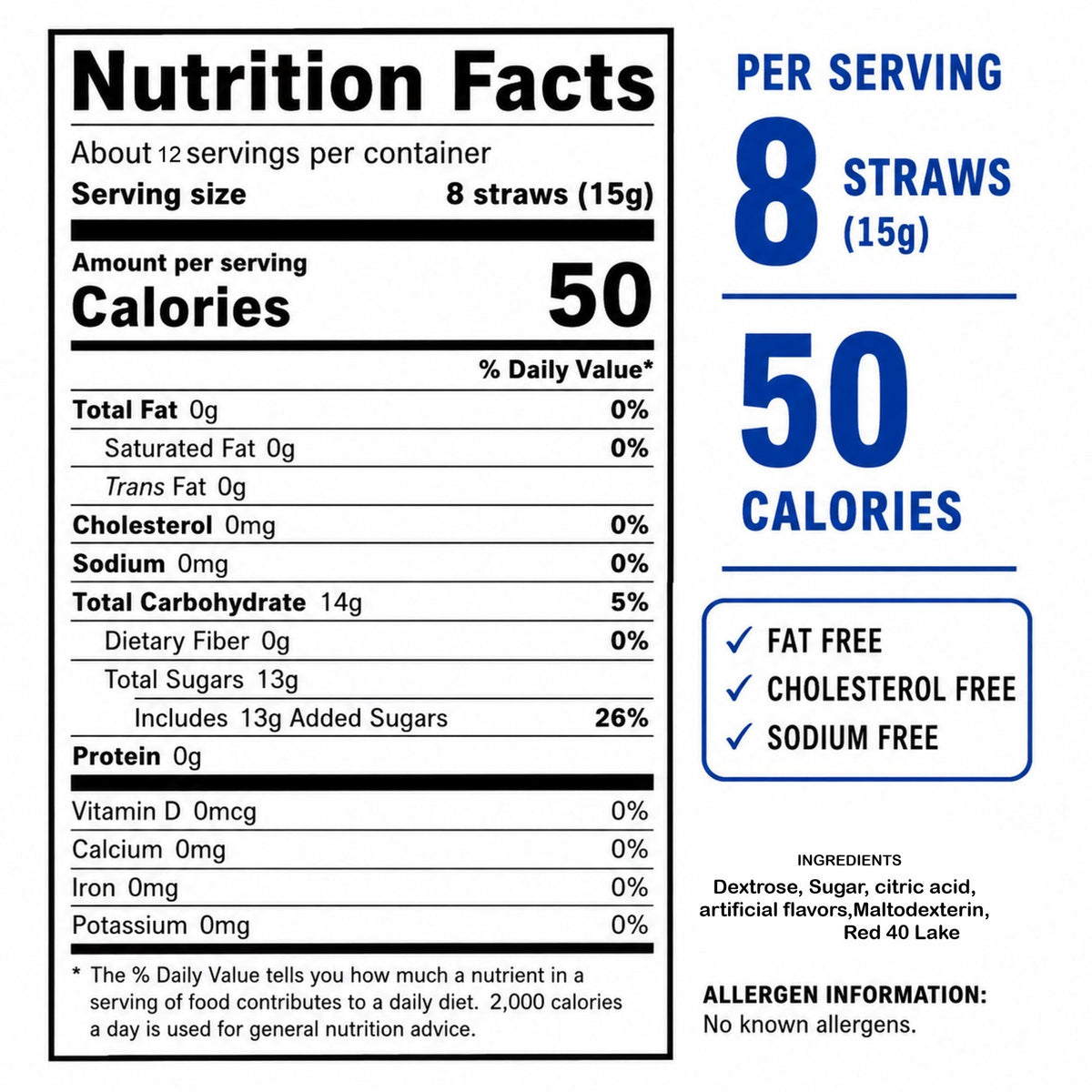 Silly Stix Cherry Powdered Candy Straws – 92 Count