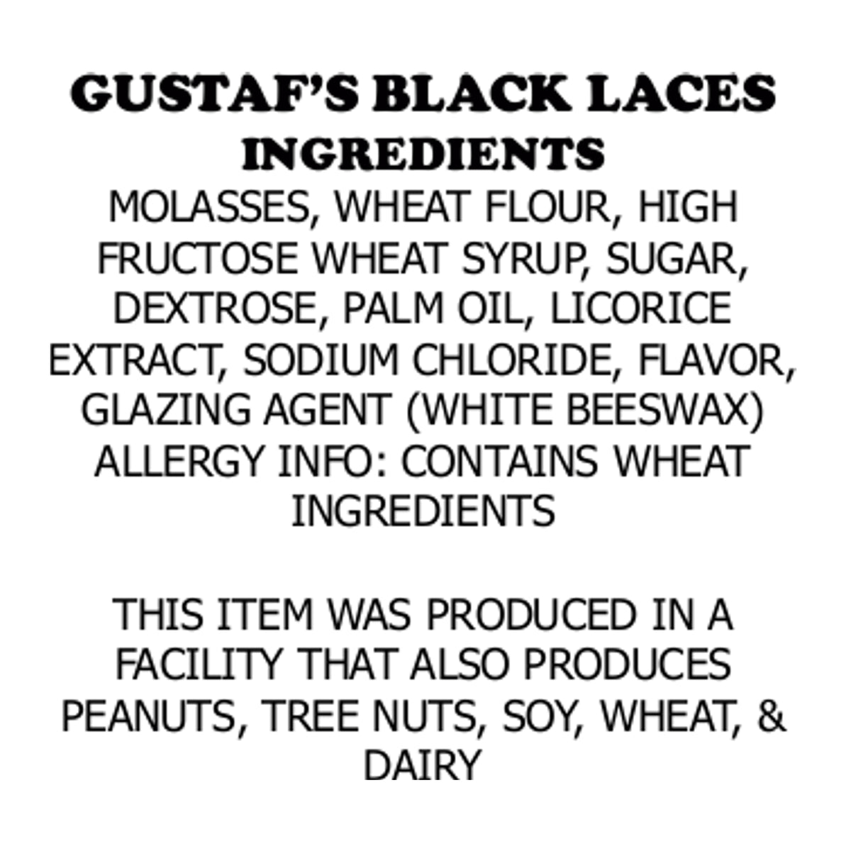 Gustaf's Shoestring Black Licorice Laces, 2 lbs Michele's Pantry