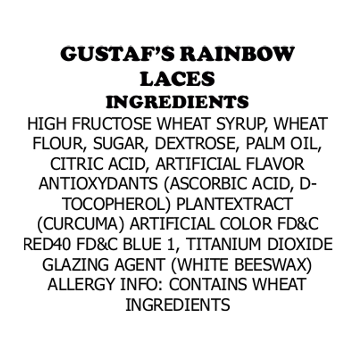 Gustaf's Shoestring Rainbow Licorice Laces 2 lb Bulk Bag