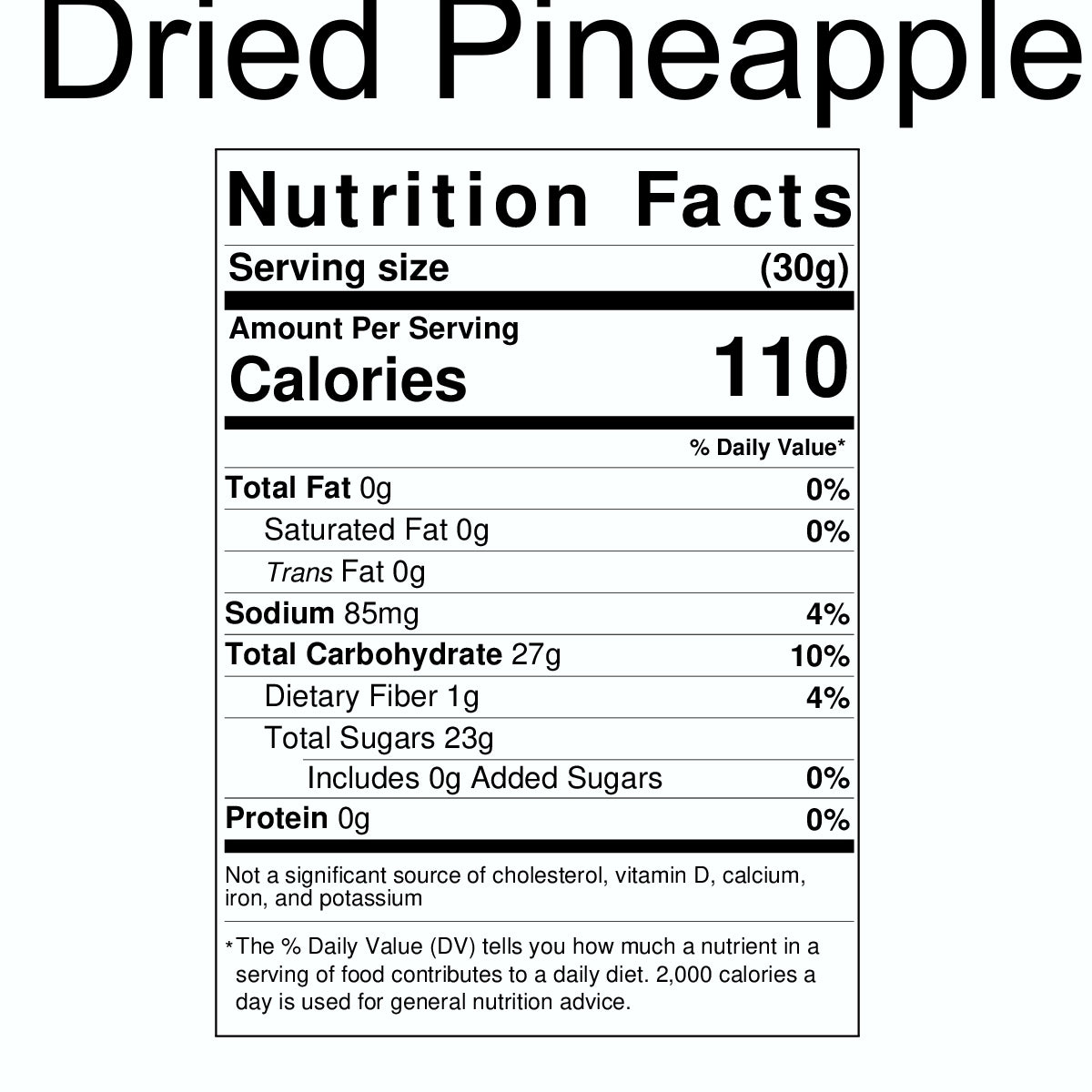 Michele's Pantry Sweetened Pineapple Dried Fruit Chunks 4 lb. Bag