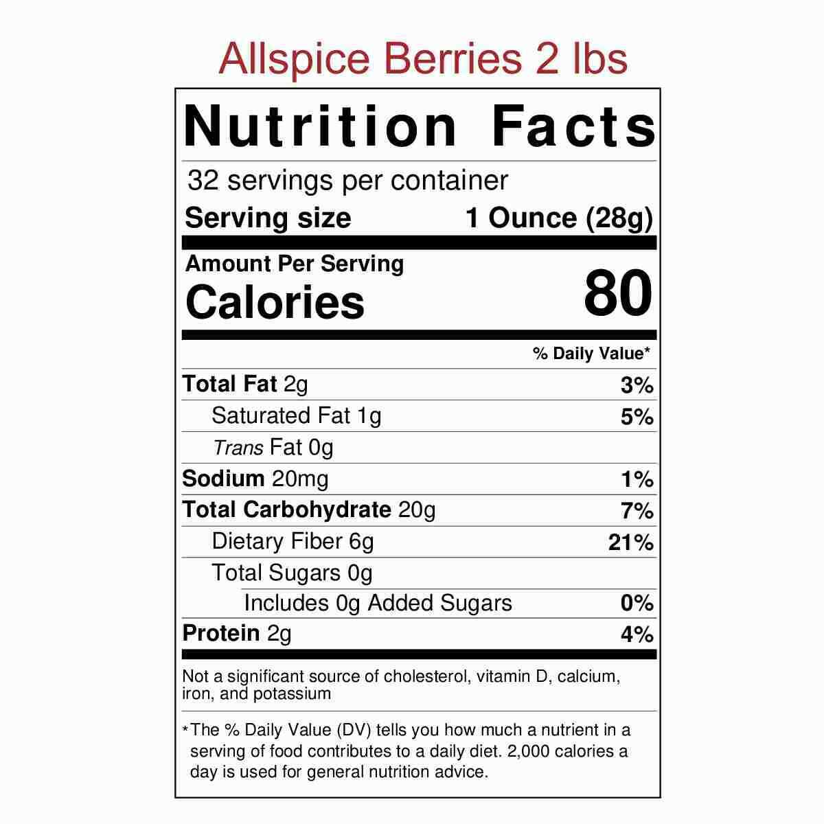 Michele's Pantry Allspice Berries 2 lbs. Net Wt. (B-2-A) Fasig Enterprises
