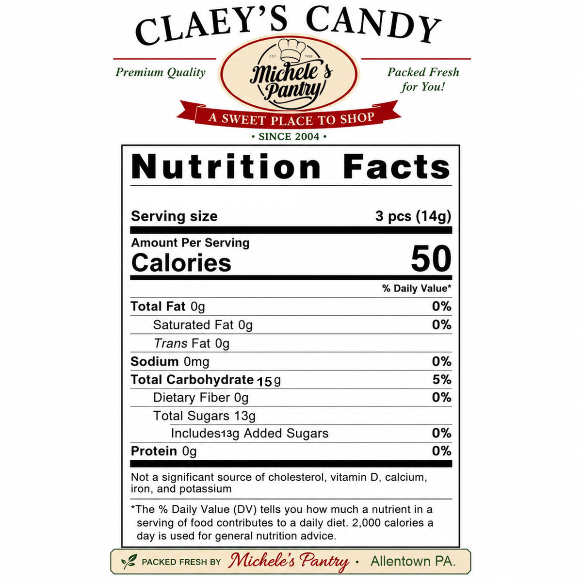 Claeys Sanded Horehound Drops Old Fashioned Hard Candy, 2 lbs