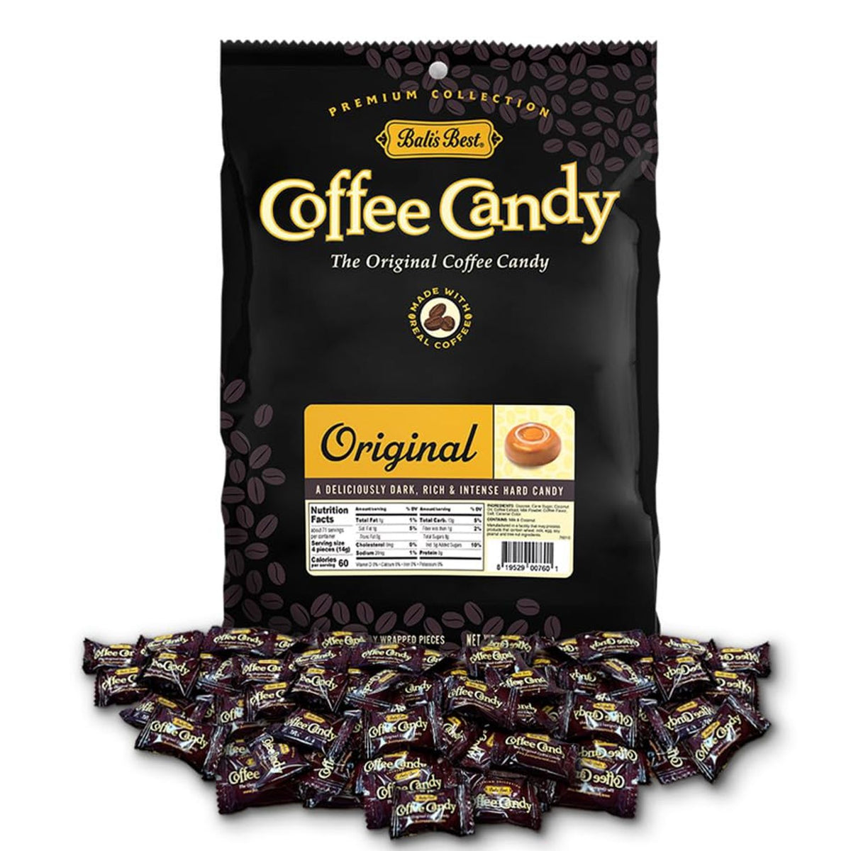 Bali's Best Coffee Candy Individually Wrapped, 2.2 lb Bulk Bag