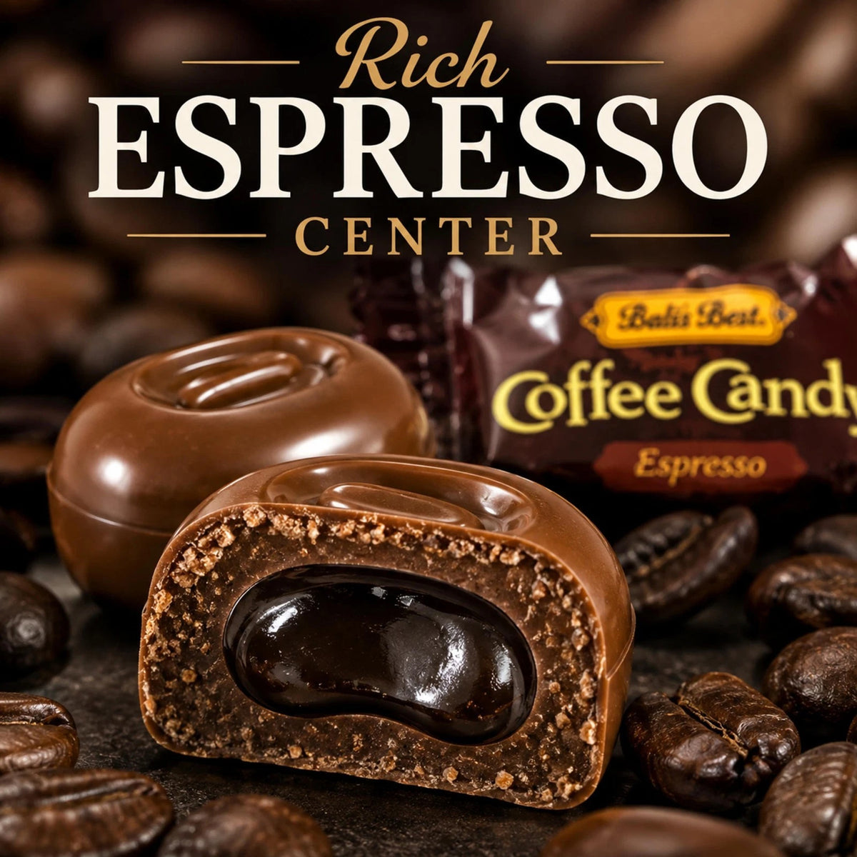 Bali's Best Espresso Coffee Candy Individually Wrapped, 2.2 lb Bulk