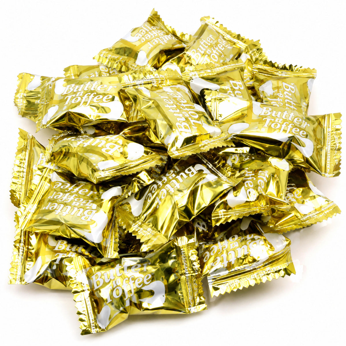 Butter Cream Toffee Hard Candy – 2 lb Bulk Bag – Individually Wrapped