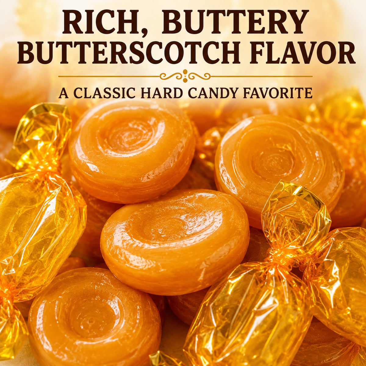 Colombina Butterscotch Disks Hard Candy 2 lb Bulk Individually Wrapped