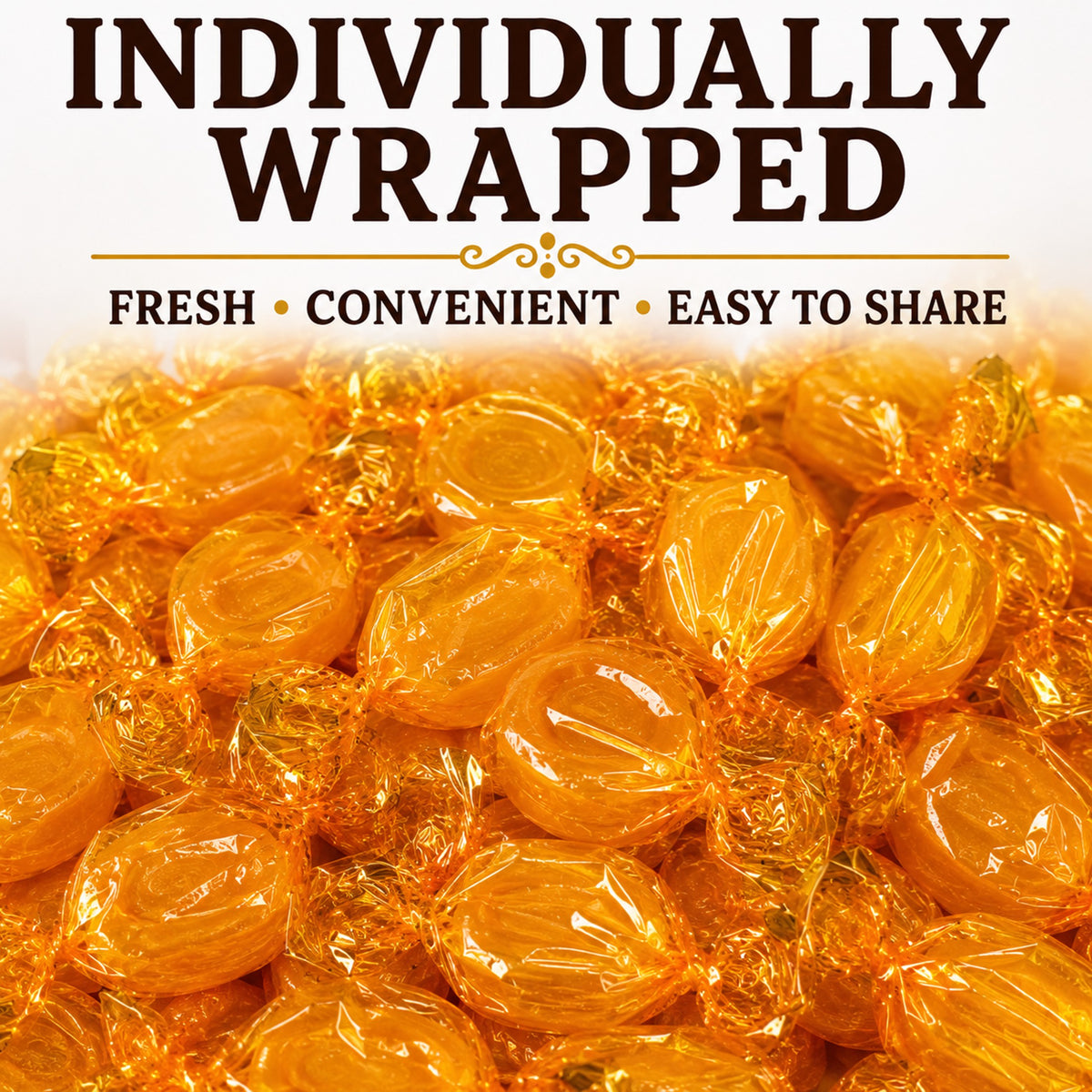 Colombina Butterscotch Disks Hard Candy 2 lb Bulk Individually Wrapped