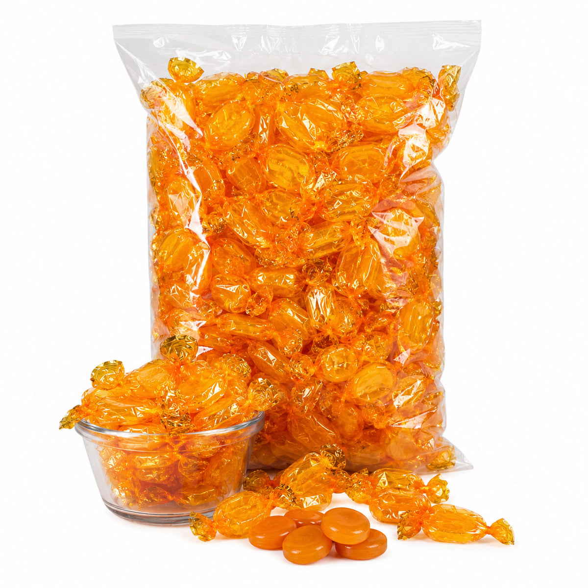 Colombina Butterscotch Disks Hard Candy 2 lb Bulk Individually Wrapped