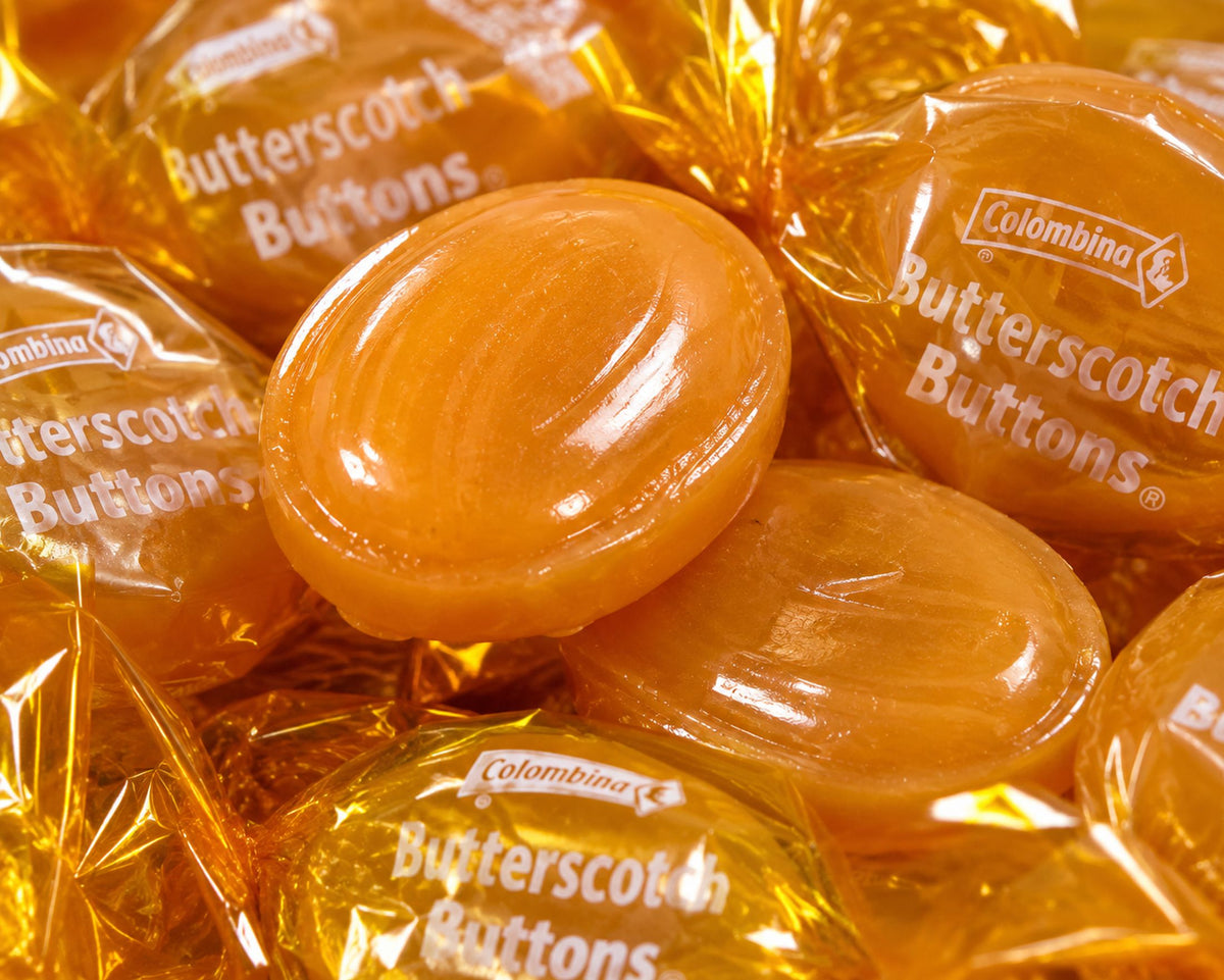 Colombina Butterscotch Disks Hard Candy 2 lb Bulk Individually Wrapped