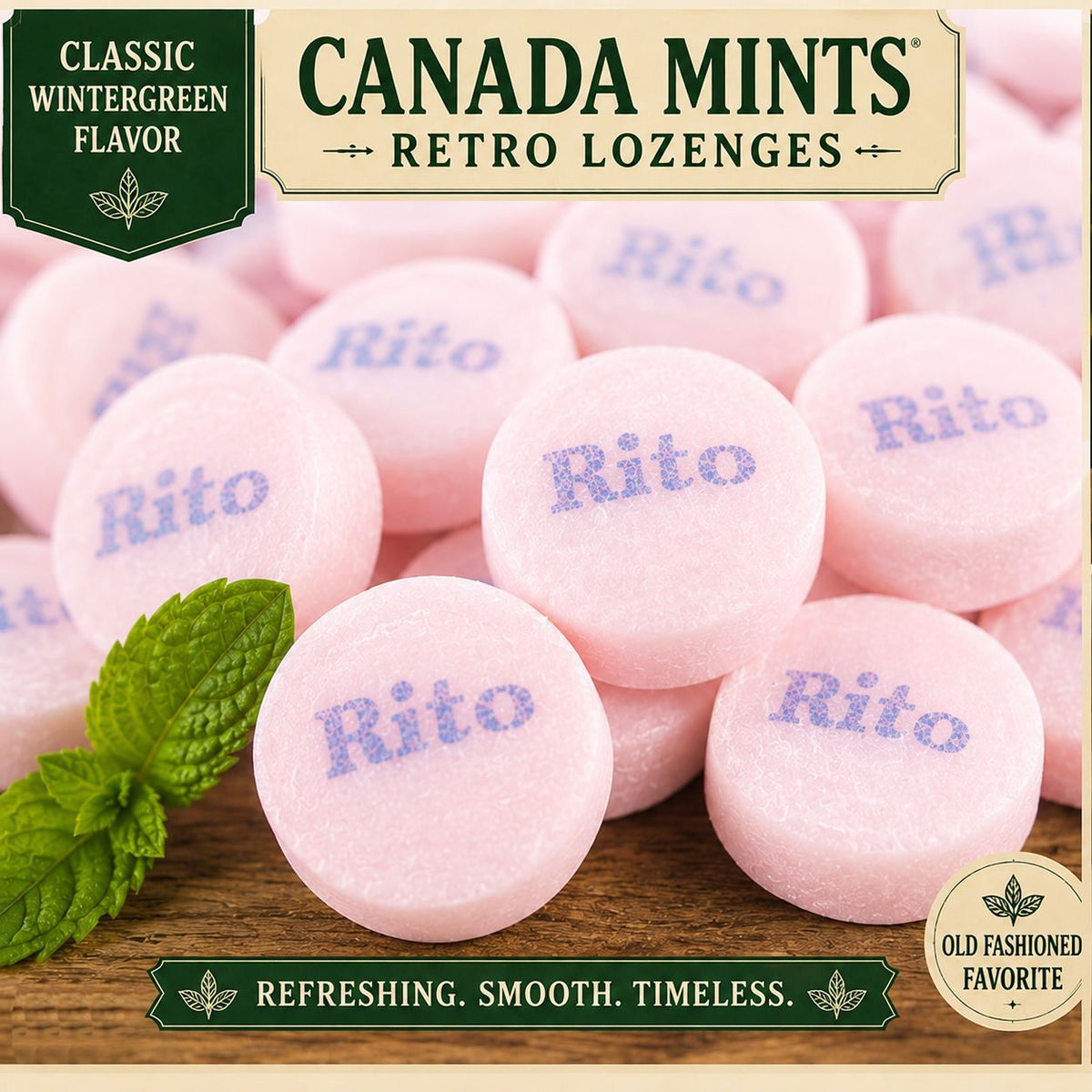 Rito Pink Wintergreen Mints – Canada Mints – 4 lbs