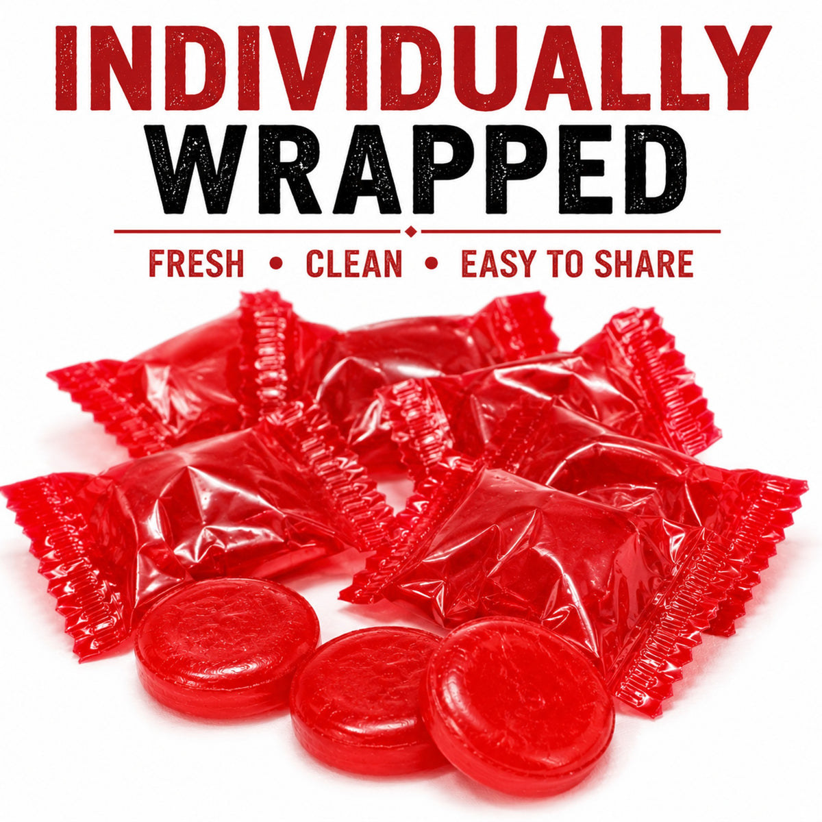 Cinnamon Discs Hard Candy – 4 lb – 2 x 2 lb Bags – Individually Wrapped