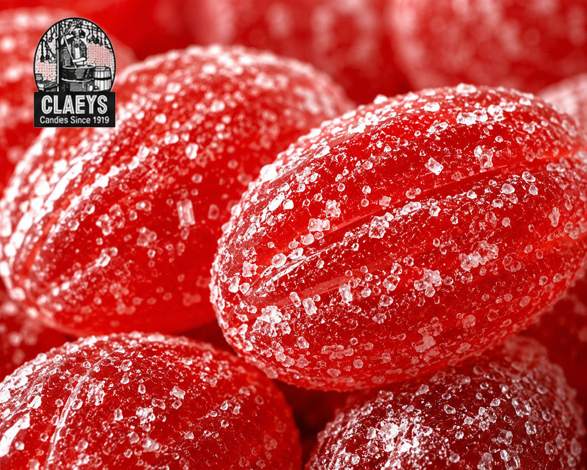 Claeys Sanded Cherry Drops Old Fashioned Nostalgic Candy , 4 lbs