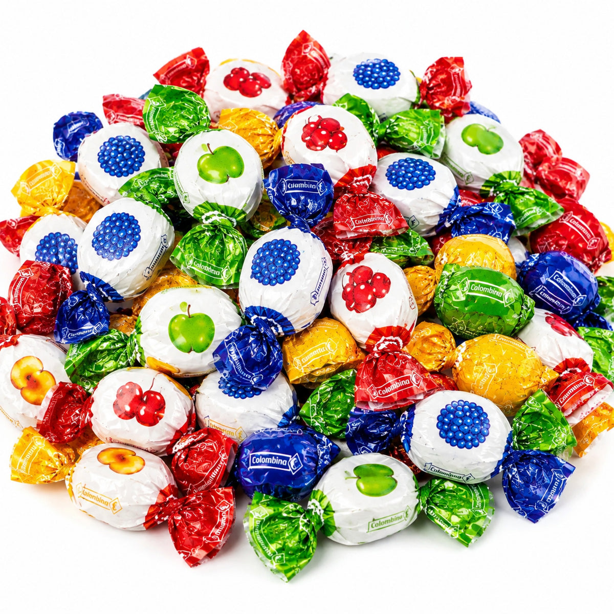 Colombina Delicate Fruit Drops Assorted Fruit Hard Candy, 2.2 lbs