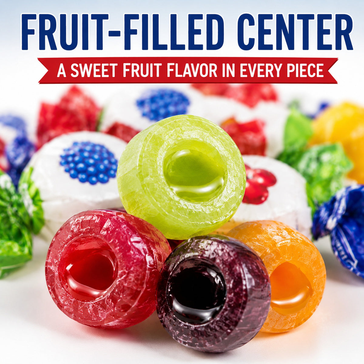 Colombina Delicate Fruit Drops Assorted Fruit Hard Candy, 2.2 lbs