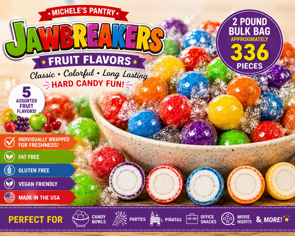 Jawbreakers Hard Candy Assorted Fruit Flavors, 2 lbs