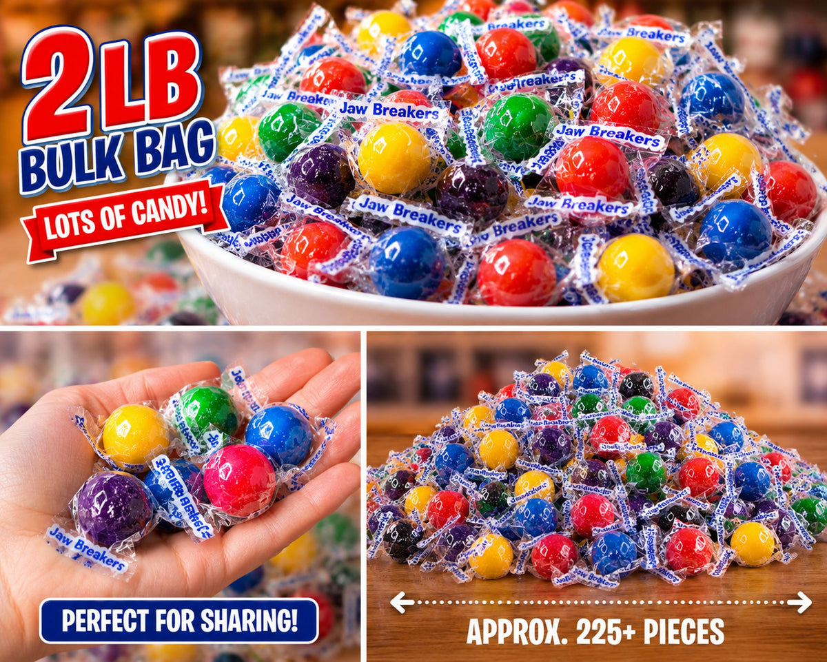 Jawbreakers Hard Candy Assorted Fruit Flavors, 2 lbs