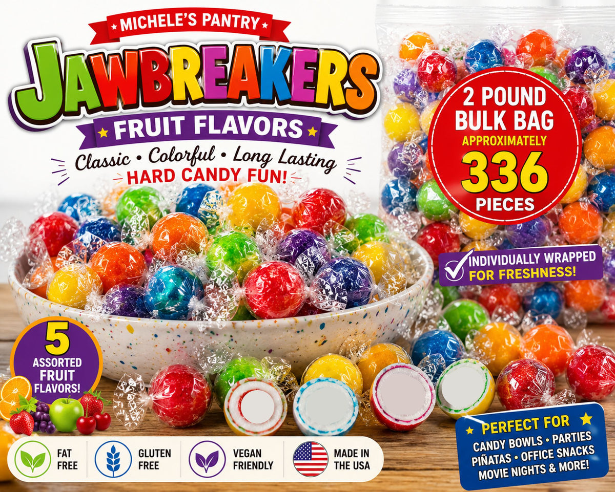 Jawbreakers Hard Candy Assorted Fruit Flavors, 2 lbs