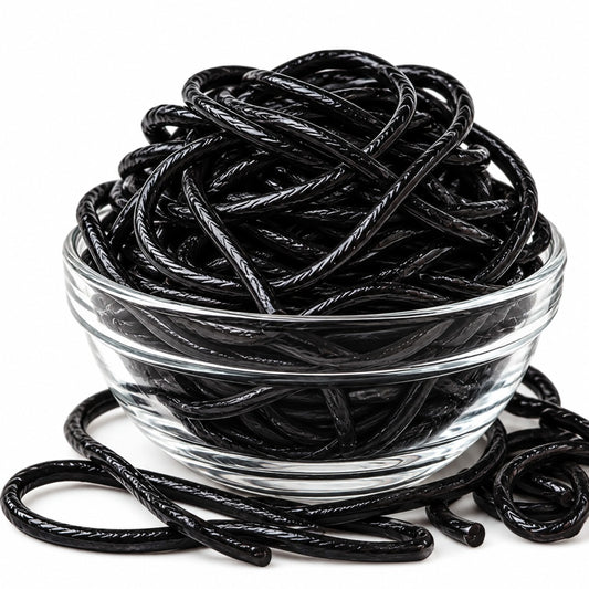 Gustaf's Shoestring Black Licorice Laces, 4 lb (2 x 2 lb Bags)