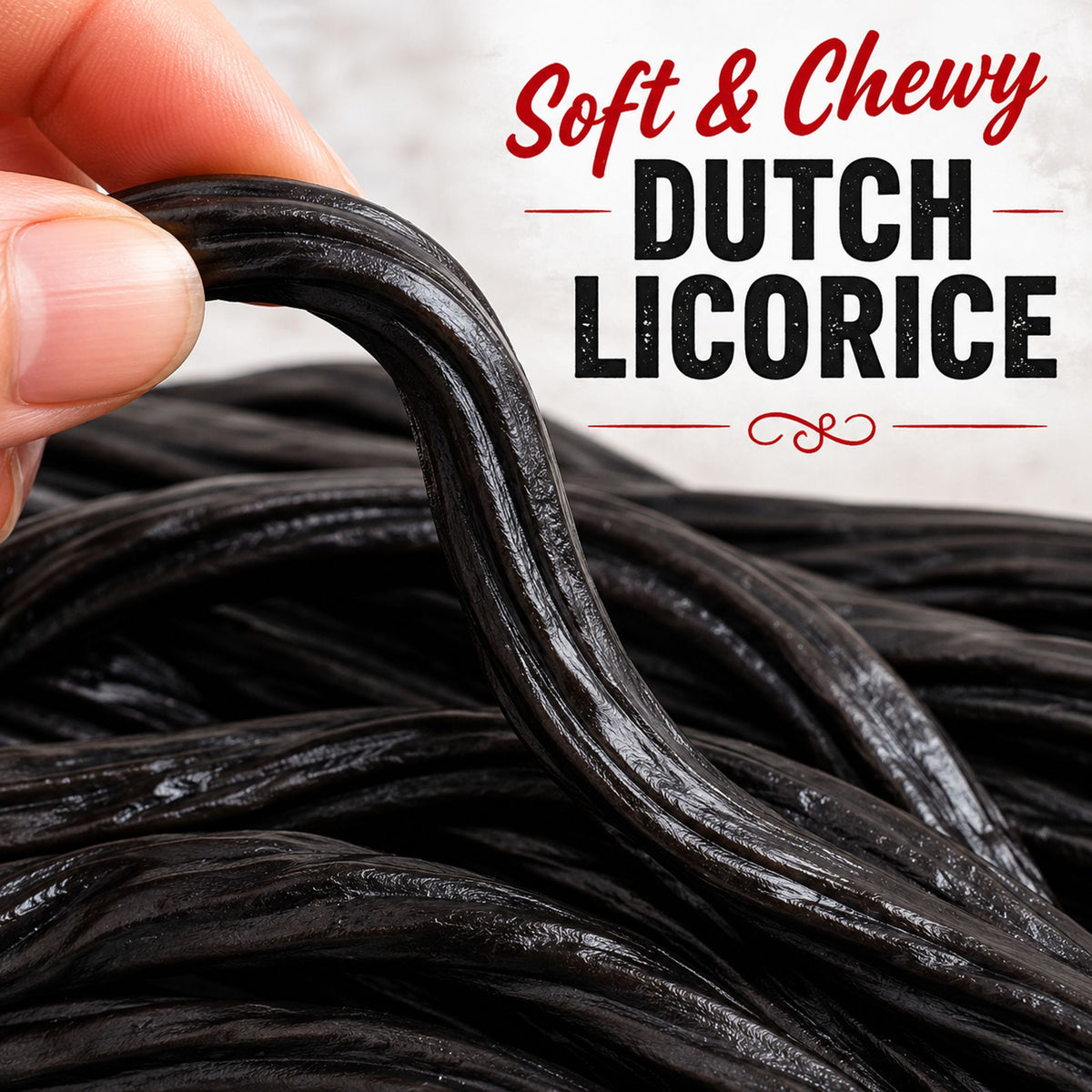 Gustaf's Shoestring Black Licorice Laces, 2 lb Bulk Bag