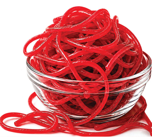 Gustaf's Shoestring Red Strawberry Licorice Laces, 2 lb Bag
