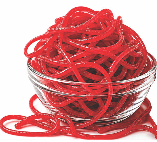 Gustaf's Shoestring Red Strawberry Licorice Laces, 4 lbs (2/2lb. Packs) Factory Sealed