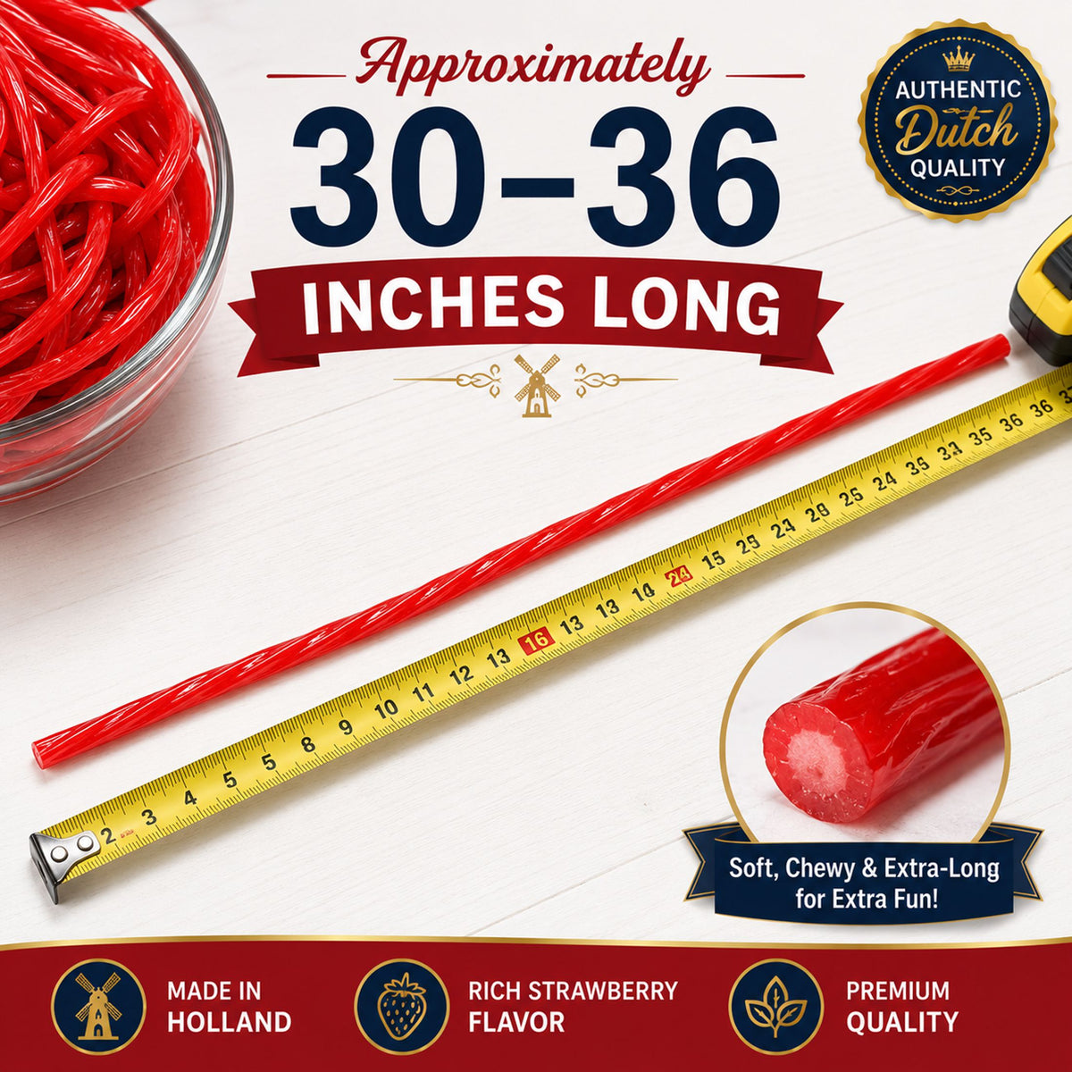 Gustaf's Shoestring Red Strawberry Licorice Laces, 4 lbs (2/2lb. Packs) Factory Sealed