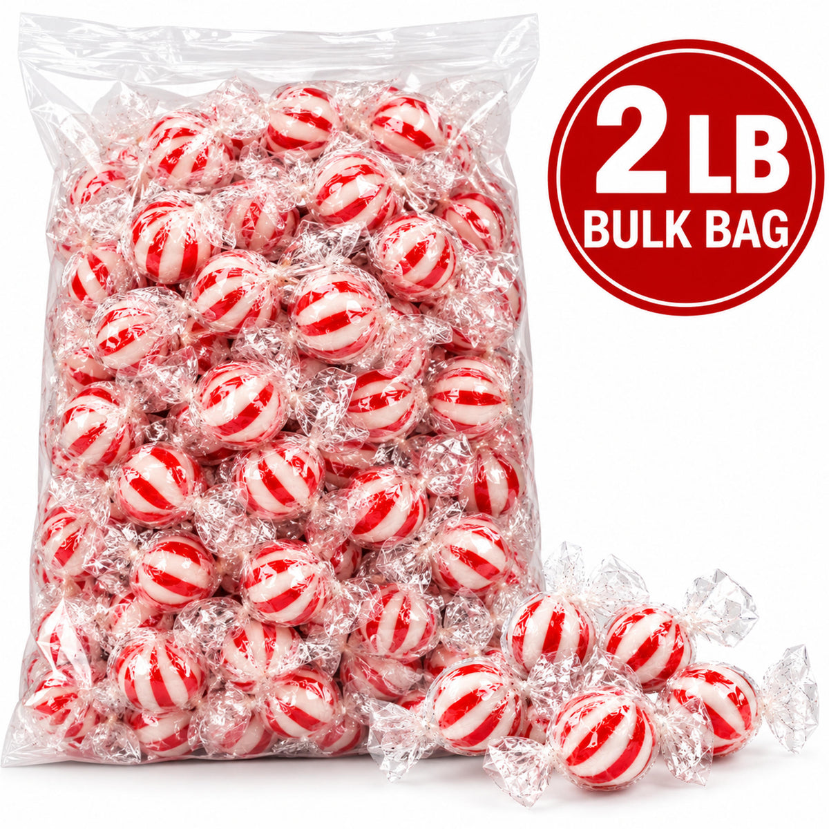 Michele's Pantry Wrapped Peppermint Ball Candies, 2 lb Bag