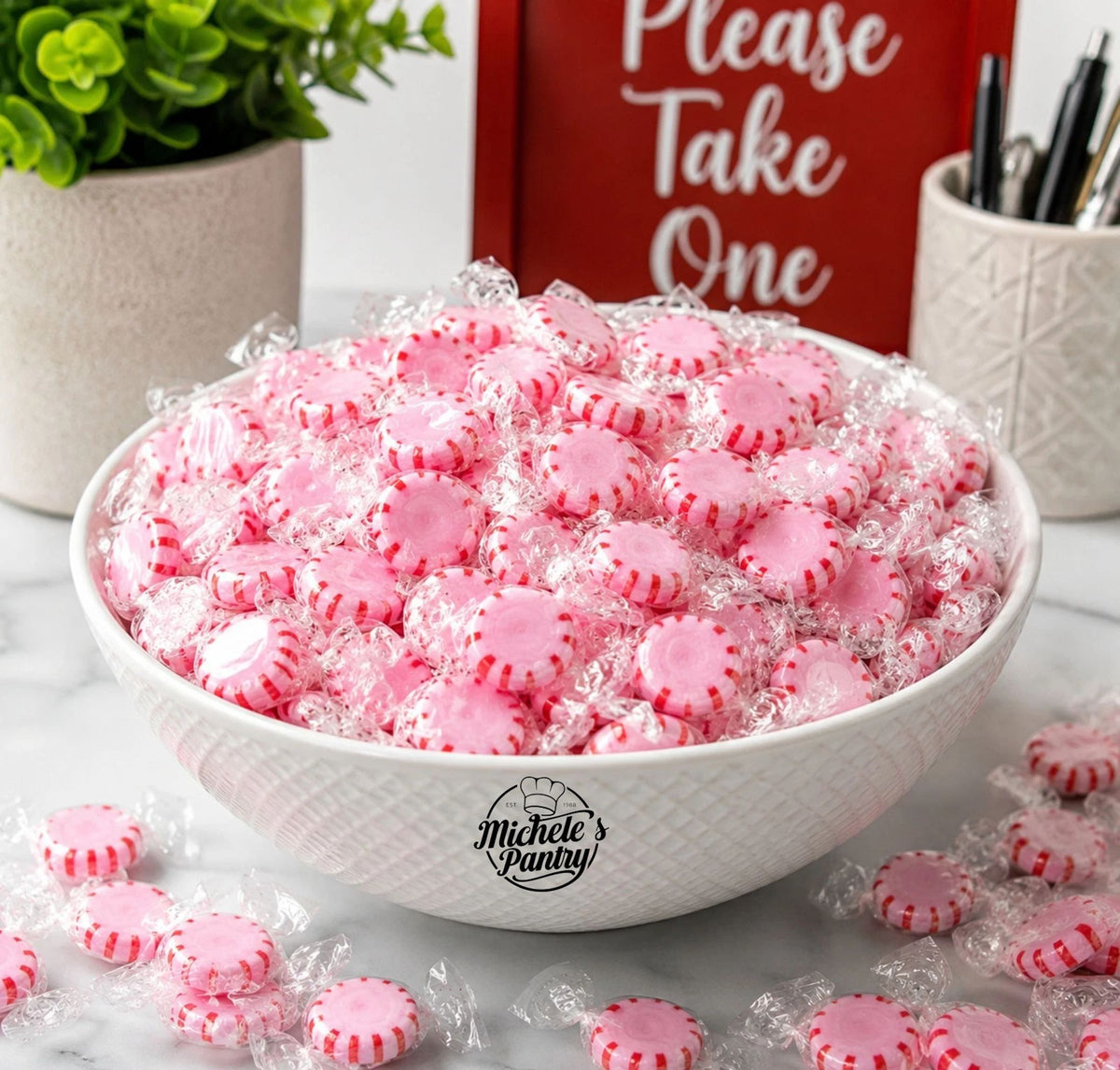 Michele's Pantry Wrapped Cinnamon Starlight Mint Candies 2 lbs