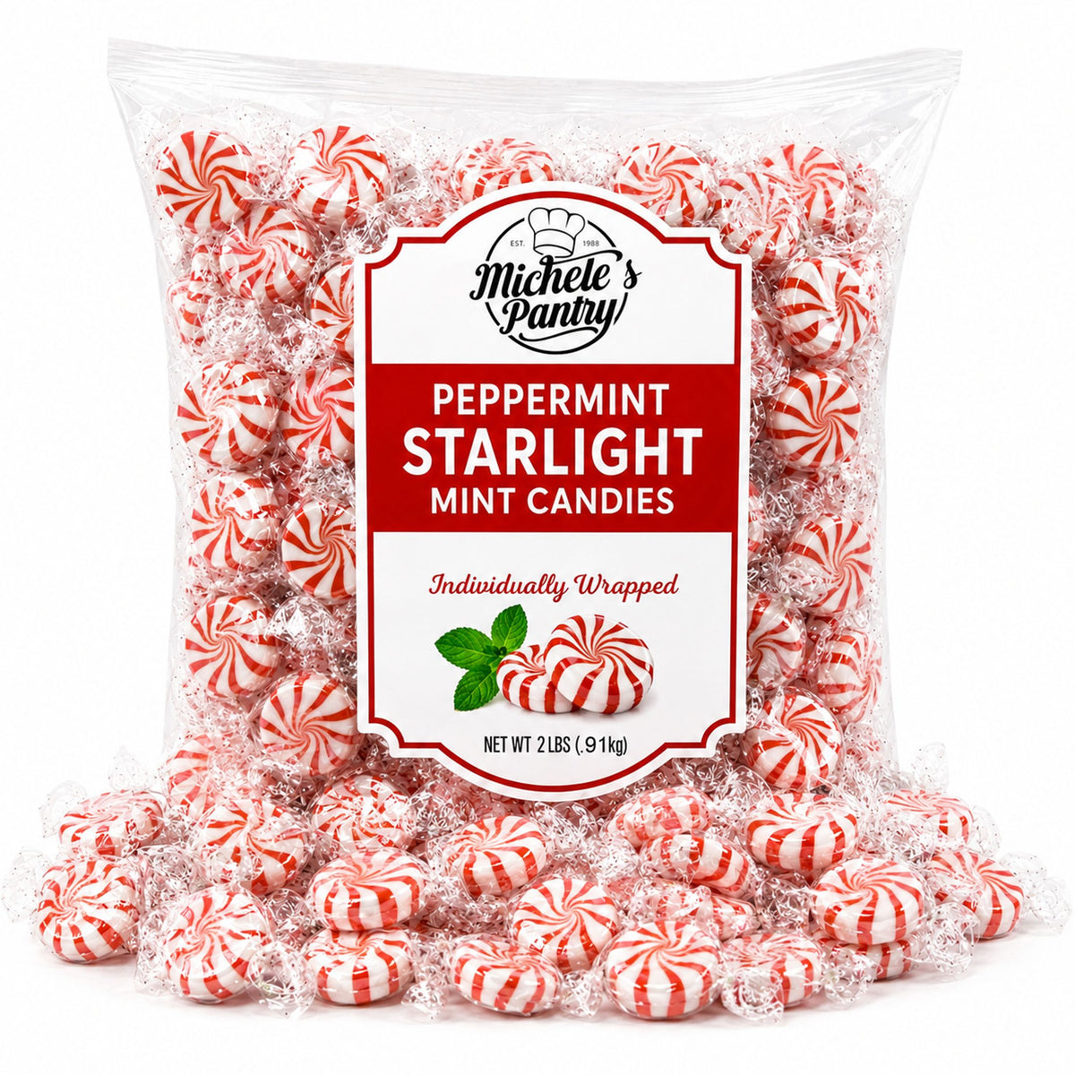 Michele's Pantry Wrapped Starlight Peppermint Candies 4 lbs