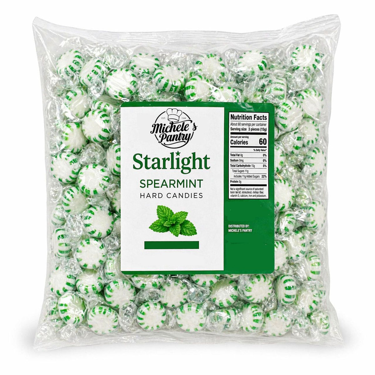 Michele's Pantry Wrapped Starlight Spearrmint Candies 4 lbs