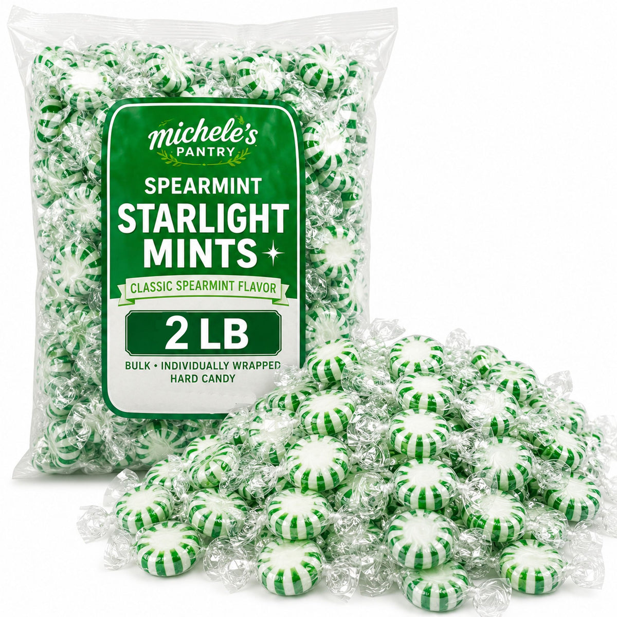 Michele's Pantry Wrapped Starlight Spearrmint Candies 4 lbs