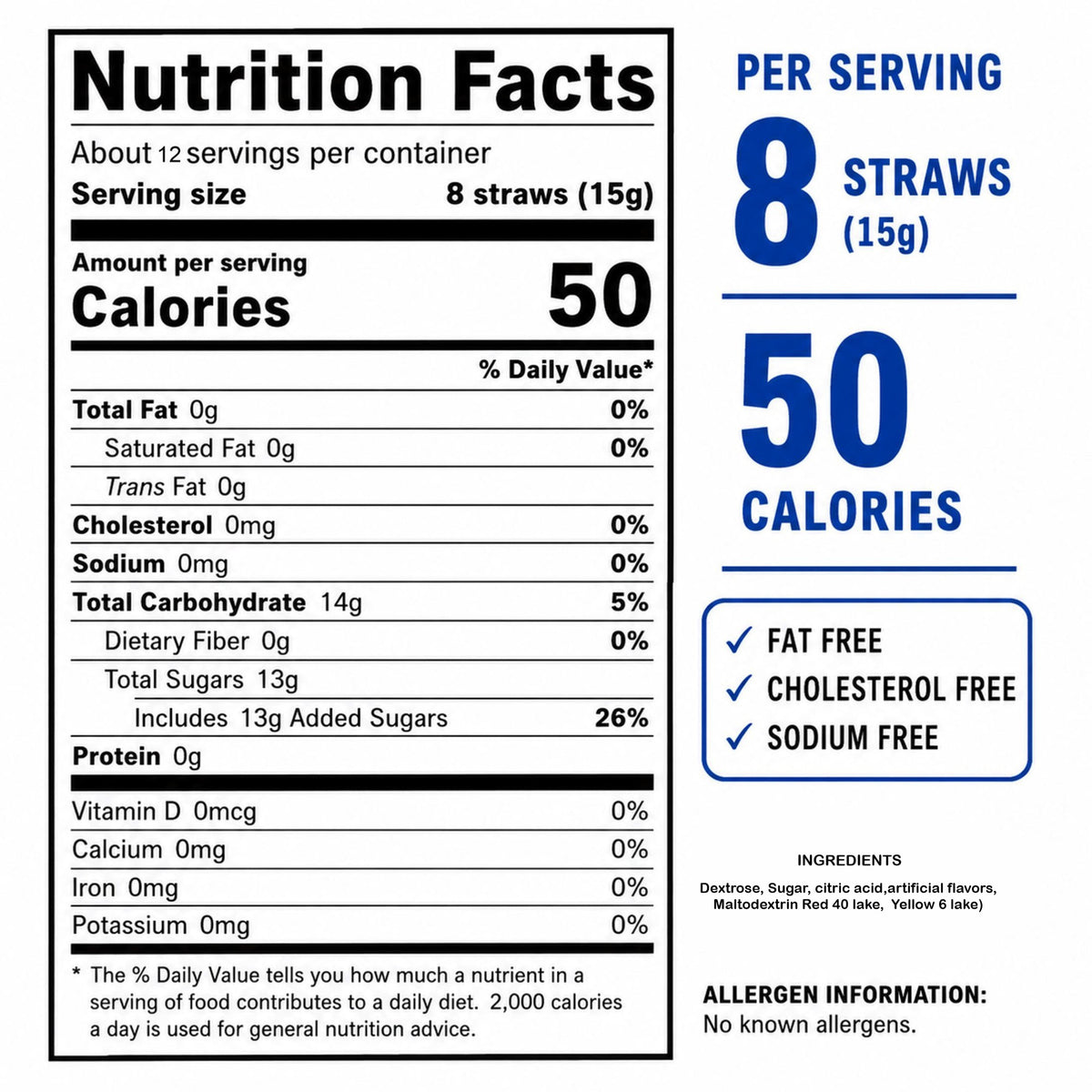 Silly Stix Orange Powdered Candy Straws – 92 Count