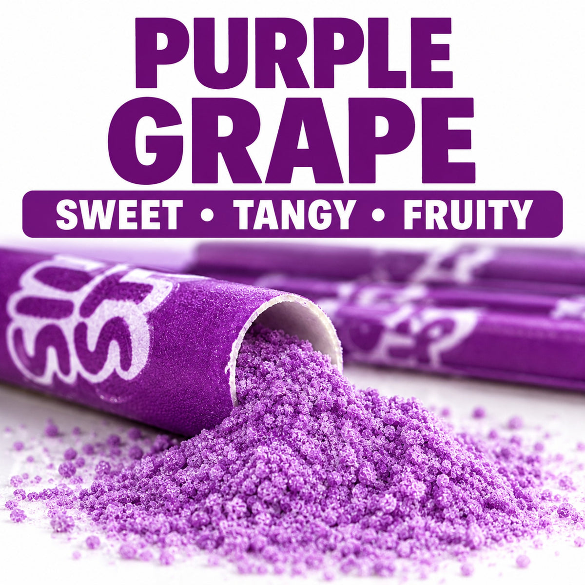 Silly Stix Purple Grape Powdered Candy Straws – 92 Count