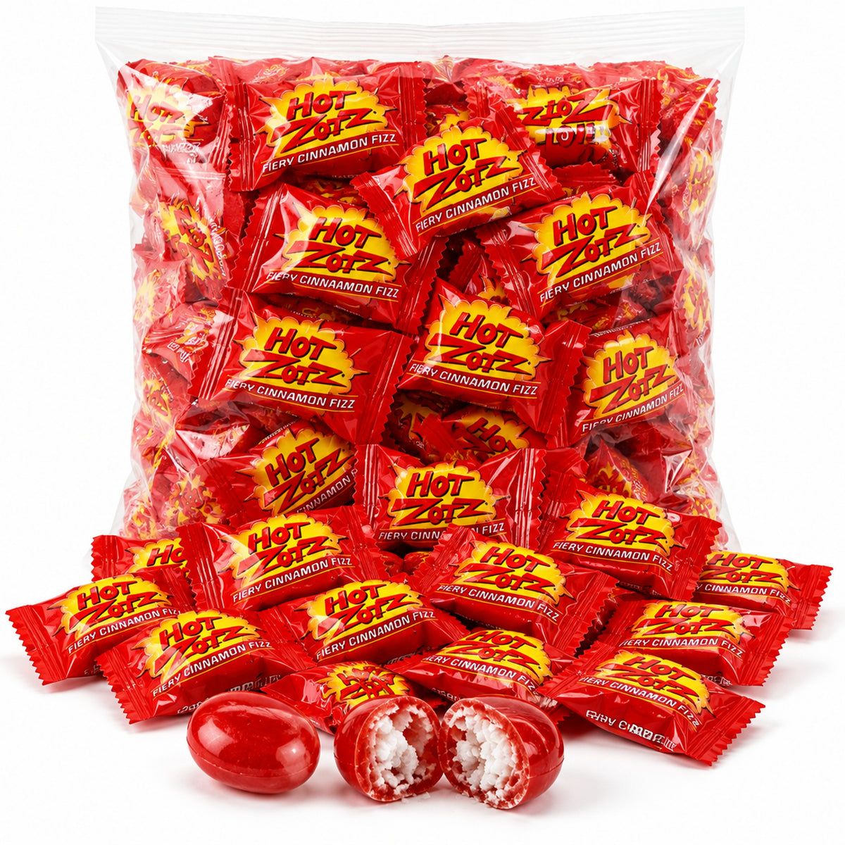 Hot Zotz Fiery Cinnamon Fizz, 2lb Bulk Bag (Approx. 145 Pieces)