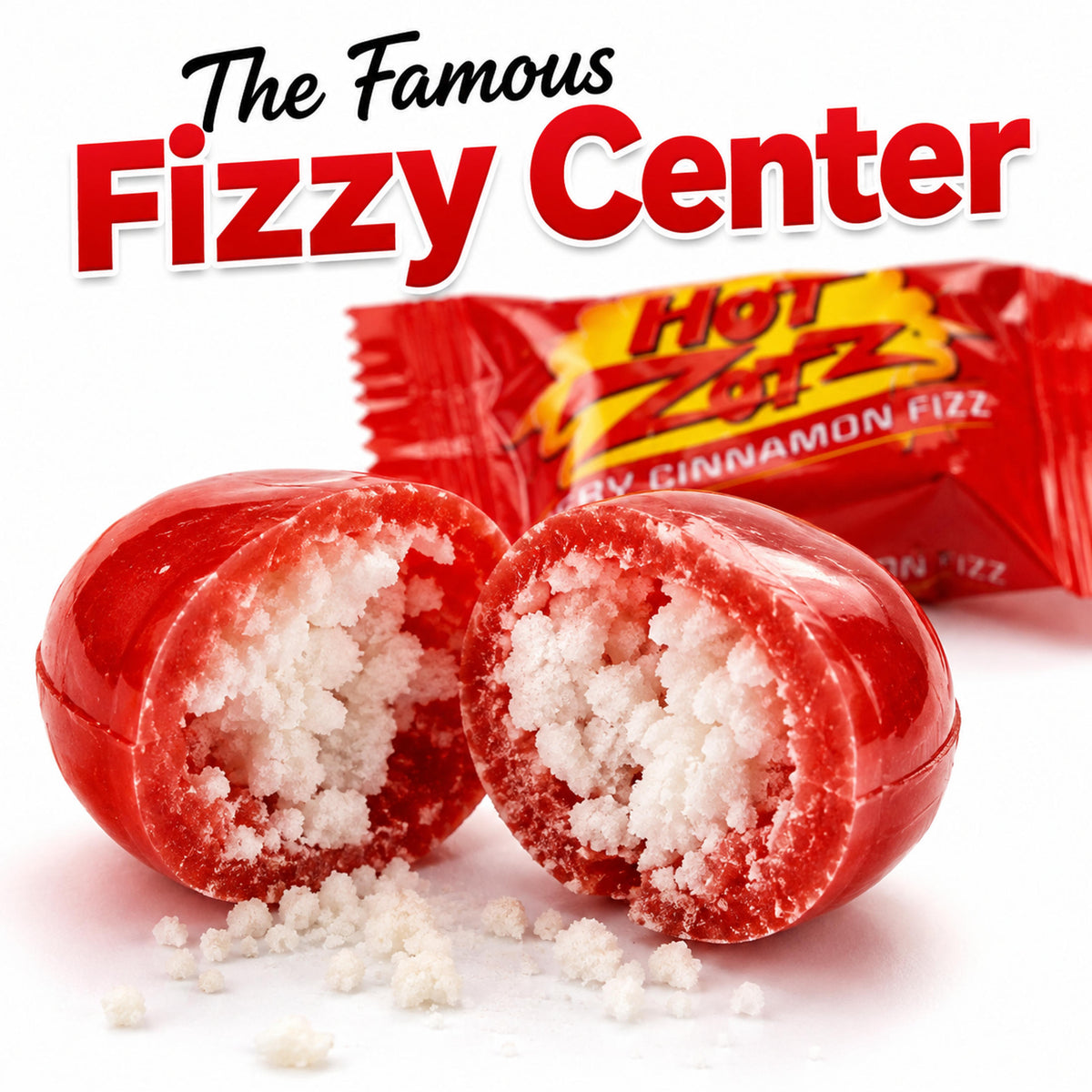 Hot Zotz Fiery Cinnamon Fizz, 2lb Bulk Bag (Approx. 145 Pieces)