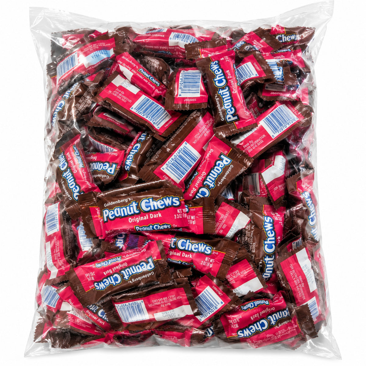 Goldenberg's Original Dark Chocolate Peanut Chews 2 lb Individually Wrapped
