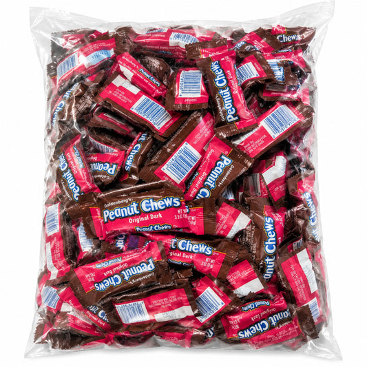 Goldenberg's Original Dark Chocolate Peanut Chews 2 lb Individually Wrapped