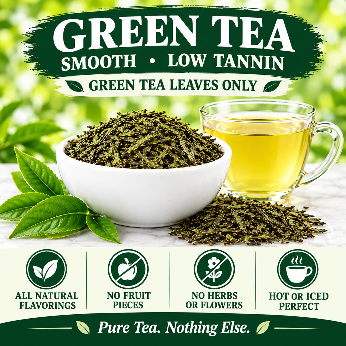Michele's Pantry Passion Fruit Green Tea — 2 lb Loose Leaf Tea, Smooth Low Tannin