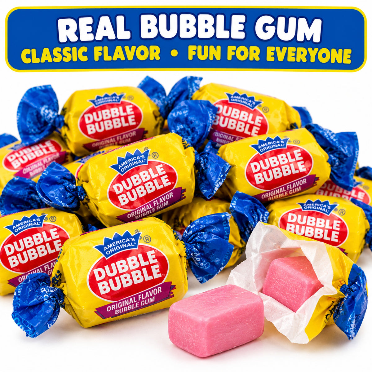 Dubble Bubble Original Gum – 2 lb Bulk Bag