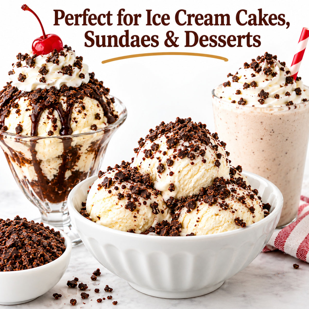 Michele's Pantry Chocolate Crunchies Ice Cream Cake Topping – 10 oz