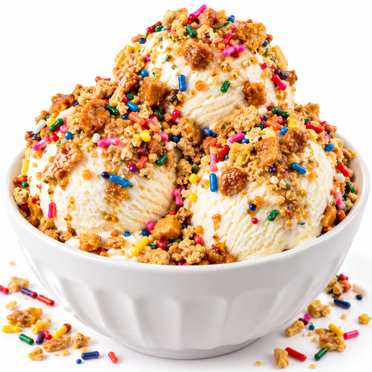 Michele's Pantry Peanut Brittle Crunch Ice Cream Topping with Sprinkles 14 oz