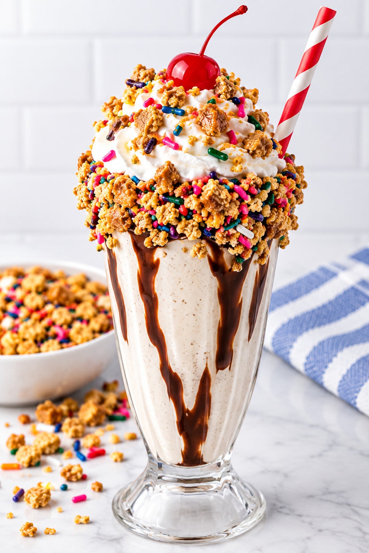 Michele's Pantry Peanut Brittle Crunch Ice Cream Topping with Sprinkles 14 oz