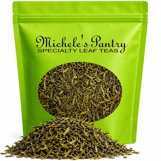 Michele's Pantry Mango Green Tea — 7 oz Loose Leaf Tea, Smooth Low Tannin
