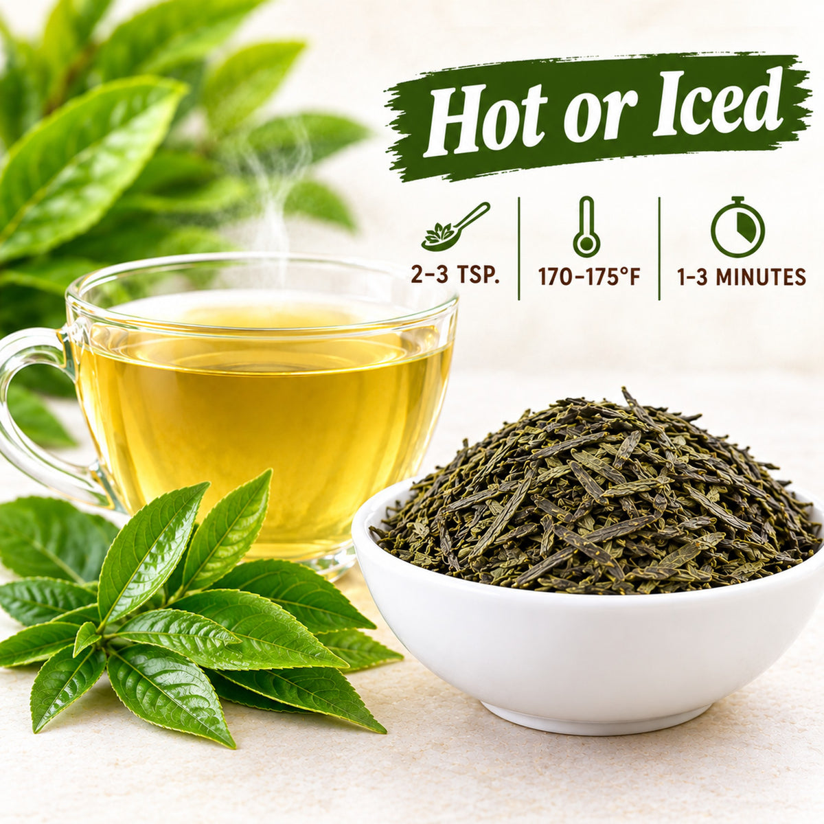 Michele's Pantry Peach Mango Green Tea — 7 oz Loose Leaf Tea, Smooth Low Tannin