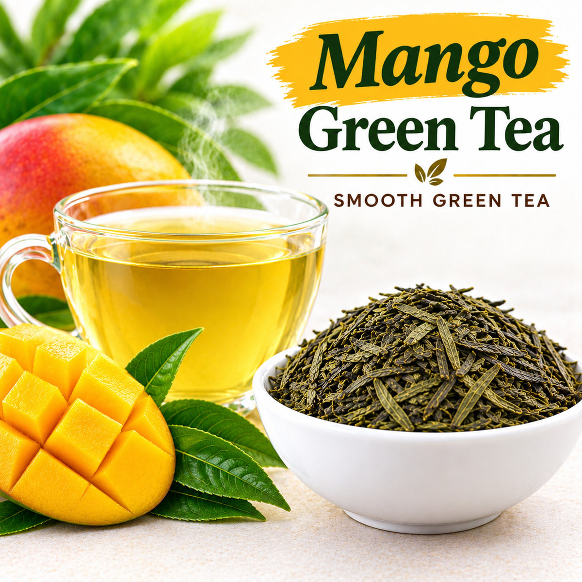 Michele's Pantry Mango Flavored  Green Tea loose-leaf tea