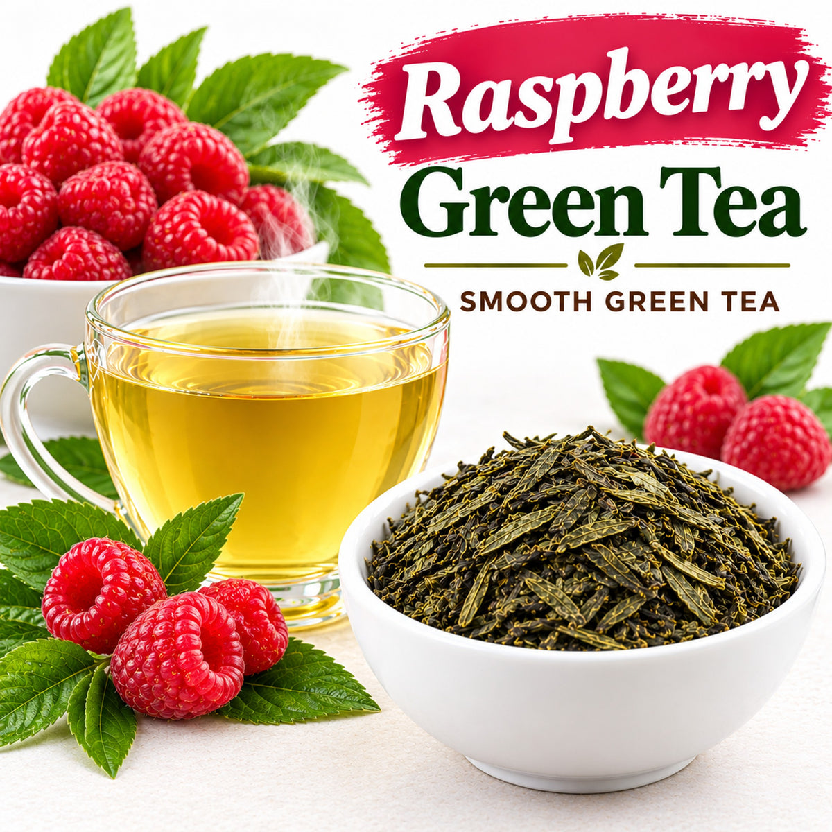 Michele's Pantry Raspberry Flavored Green Tea loose-leaf tea
