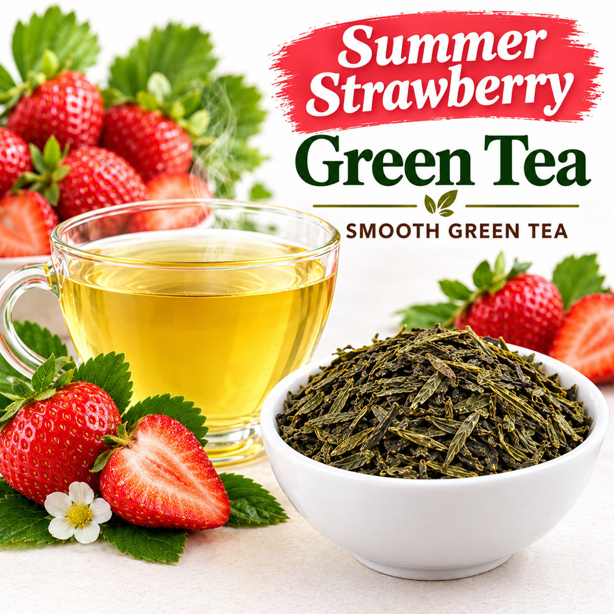 Michele's Pantry Strawberry Flavored Green Tea loose-leaf tea